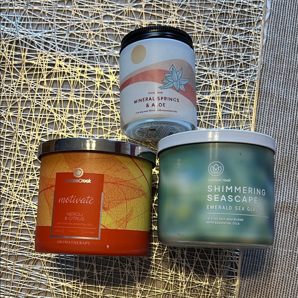 Goose Creek Candle Set - Orange, Blue, White